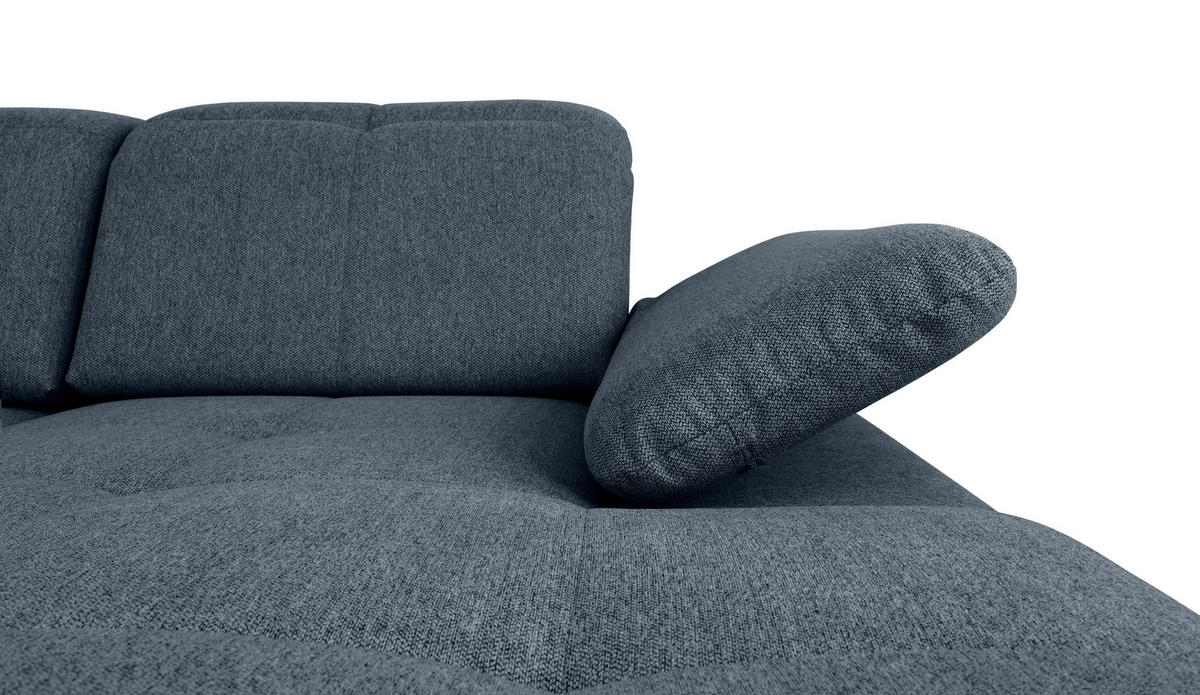 WOHNLANDSCHAFT in Dunkelblau  - Dunkelblau/Grau, Design, Textil/Metall (215/328/173cm) - MID.YOU