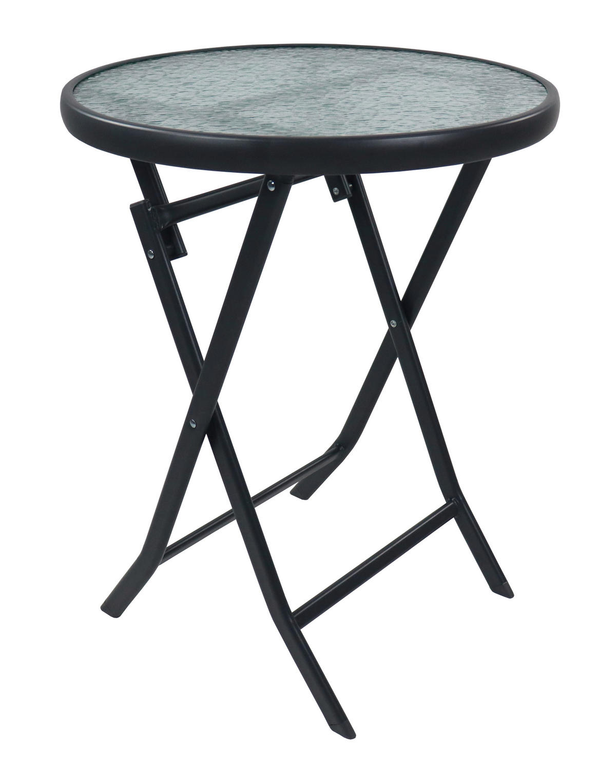 GARTENTISCH Metall, Glas Anthrazit rund  - Anthrazit, MODERN, Glas/Metall (55/70cm) - Gardenson