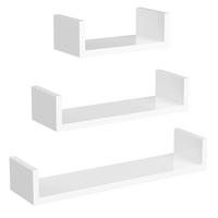 WANDREGALSET 60/10/15 cm  - Weiß, Trend, Holzwerkstoff (60/10/15cm) - Boxxx