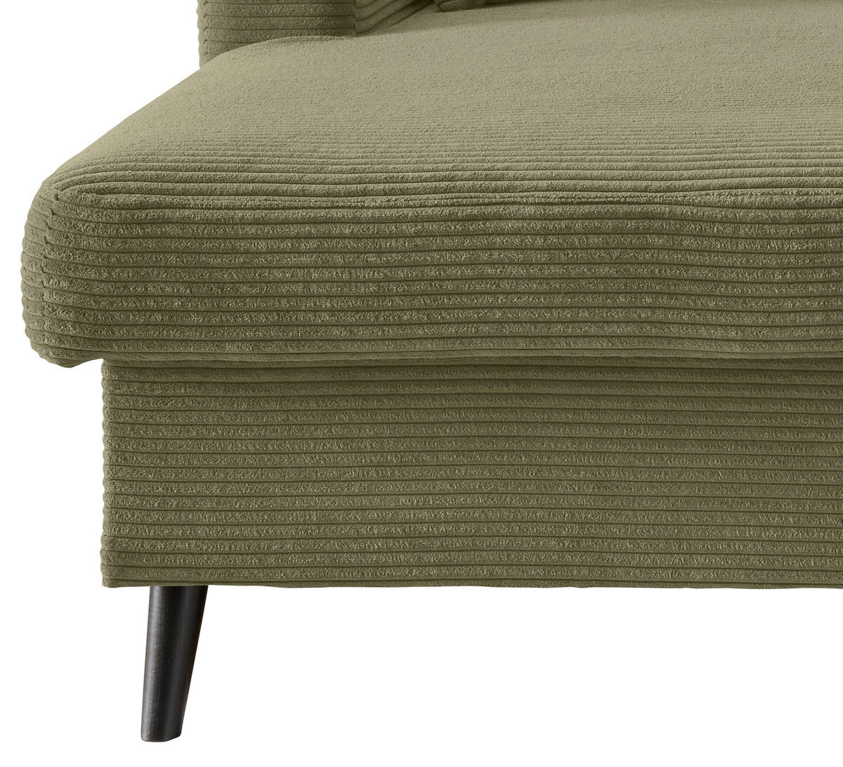CloseUp von P & B ECKSOFA Olivgrün Cord.