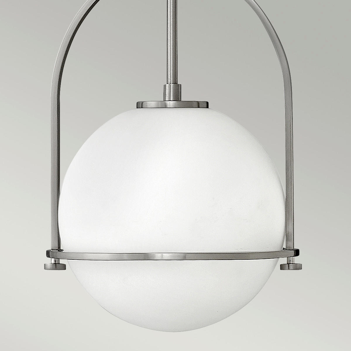 HÄNGELEUCHTE 28.9/50.3 cm    - Nickelfarben, Design, Glas/Metall (28.9/50.3cm) - Elstead Lighting
