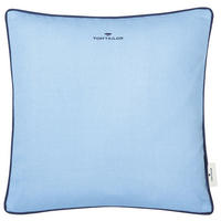 KISSENHÜLLE Dove Signature 40/40 cm  - Blau/Hellblau, KONVENTIONELL, Textil (40/40cm) - Tom Tailor