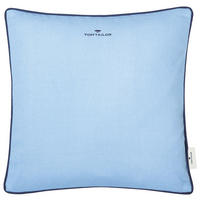 KISSENHÜLLE Dove Signature 40/40 cm  - Blau/Hellblau, KONVENTIONELL, Textil (40/40cm) - Tom Tailor