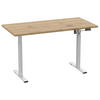 SCHREIBTISCH  in Silberfarben, Honigeiche  - Honigeiche/Silberfarben, Design, Holzwerkstoff/Metall (140/71/80cm) - MID.YOU