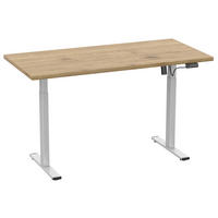 SCHREIBTISCH  in Silberfarben, Honigeiche  - Honigeiche/Silberfarben, Design, Holzwerkstoff/Metall (110/71/80cm) - MID.YOU