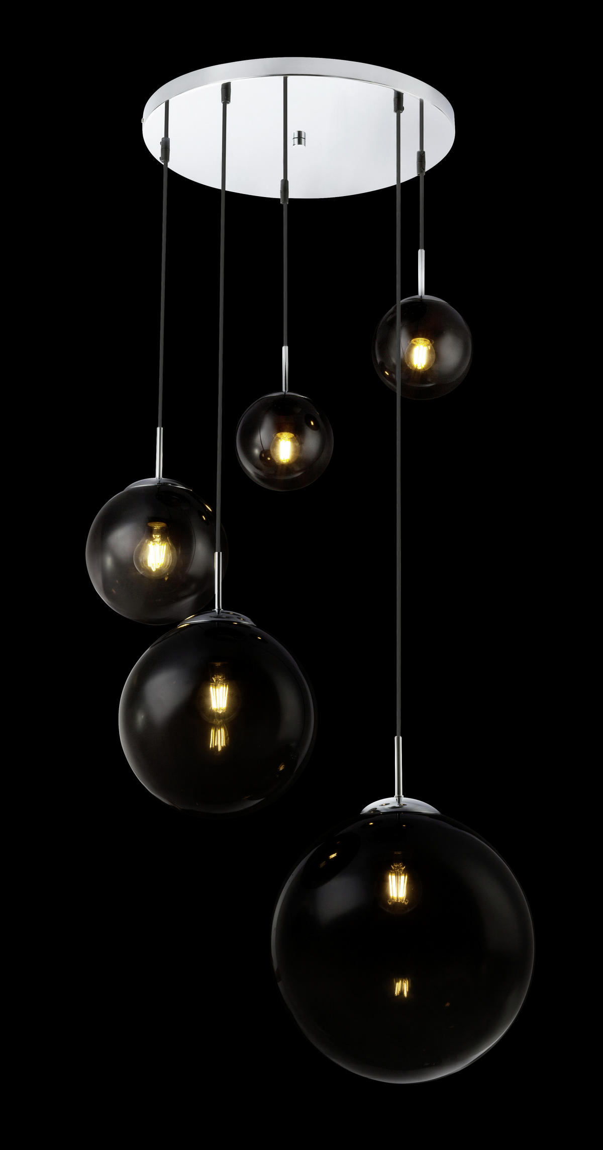 VISEČA SVETILKA  VARUS      65/150 cm      E27 - Design, kovina/steklo (65/150cm) - Globo