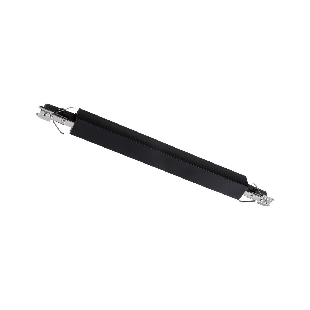 SCHIENENSYSTEM-STROMTRENNER - Schwarz, Basics, Kunststoff (24,0/1,8/2,1cm) - Paulmann