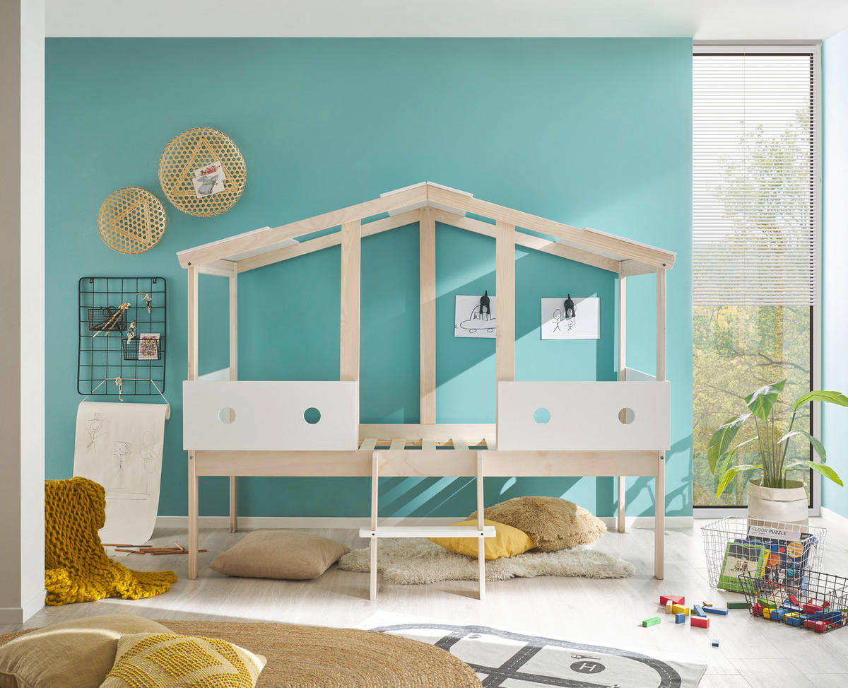 HAUSBETT Lattenrost 90/200 cm  in Weiß, Kieferfarben  - Naturfarben/Weiß, KONVENTIONELL, Holz (90/200cm) - Xora