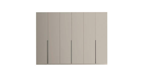 DREHTÜRENSCHRANK 302/225/58 cm,  in Kaschmir, 6-türig  - Kaschmir/Schwarz, MODERN, Holzwerkstoff/Metall (302/225/58cm) - Xora