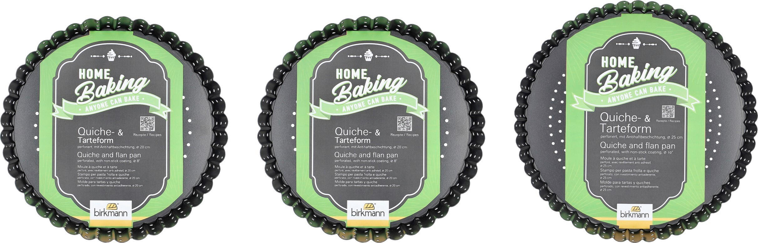 BACKFORMENSET Home Baking  - Schwarz, KONVENTIONELL, Metall - Birkmann