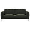 3-SITZER-SOFA Webstoff, Flachgewebe Waldgrün  - Waldgrün/Schwarz, Design, Textil/Metall (212/80,5/88cm) - Livetastic