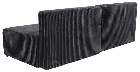 ECKSOFA Schwarz Cord  - Schwarz, MODERN, Holz/Textil (145/210cm) - Carryhome