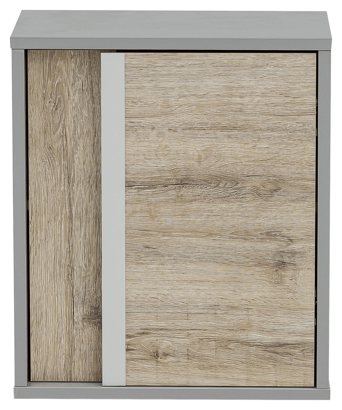 HÄNGESCHRANK 40,5/48,5/20,5 cm  - Eichefarben/Alufarben, KONVENTIONELL, Holzwerkstoff/Metall (40,5/48,5/20,5cm) - Stylife