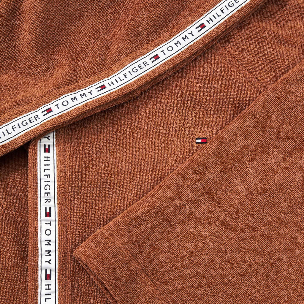 Thumbnail - Tommy Hilfiger Bademantel Timeless, Cognac, Textil, Uni, Oeko-Tex® Standard 100, Taschen, Badtextilien, Bademäntel