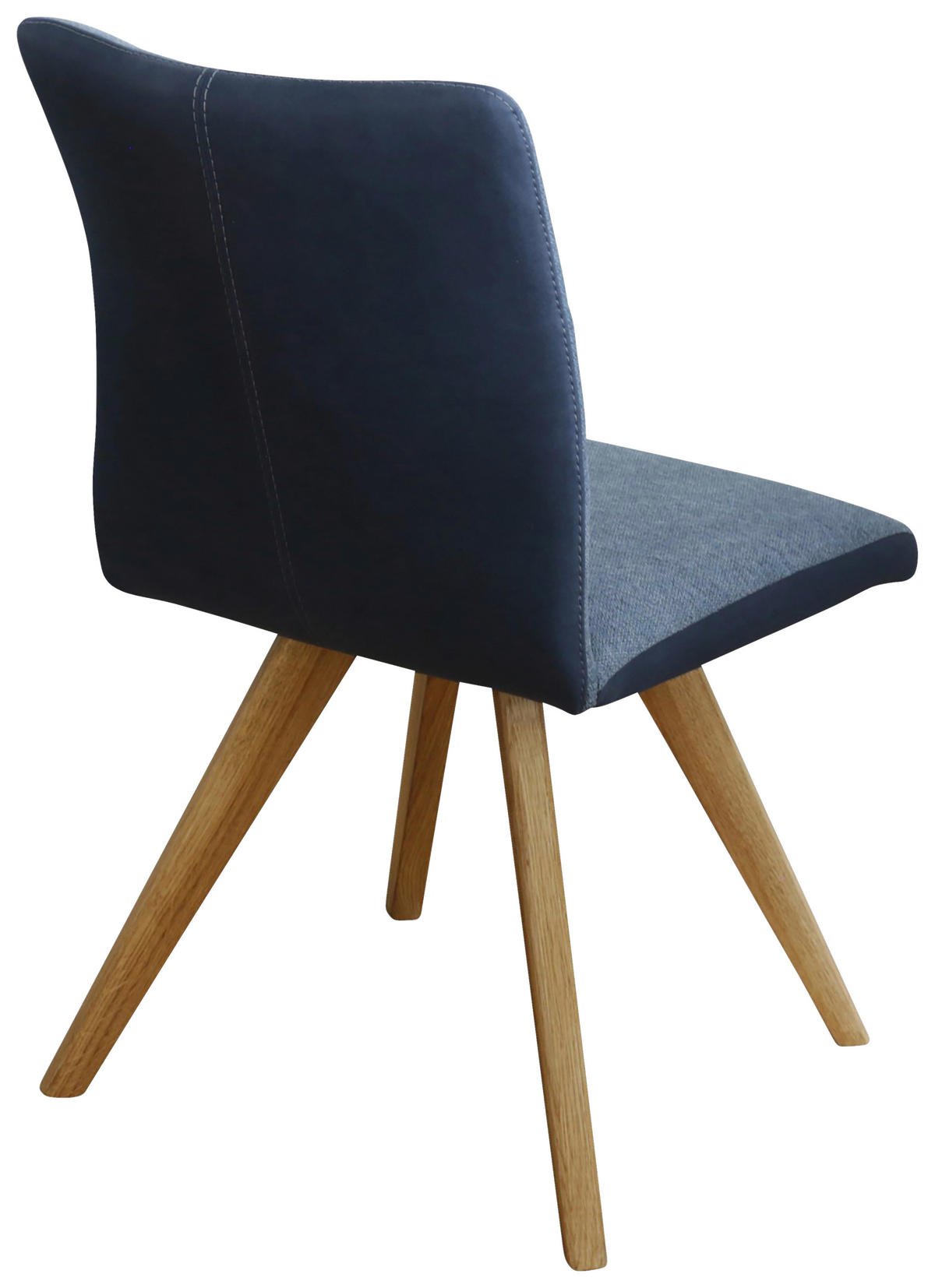 STUHL  in Webstoff Holz, Textil  - Blau/Eichefarben, KONVENTIONELL, Holz/Textil (51,5/87,5/63cm) - Linea Natura