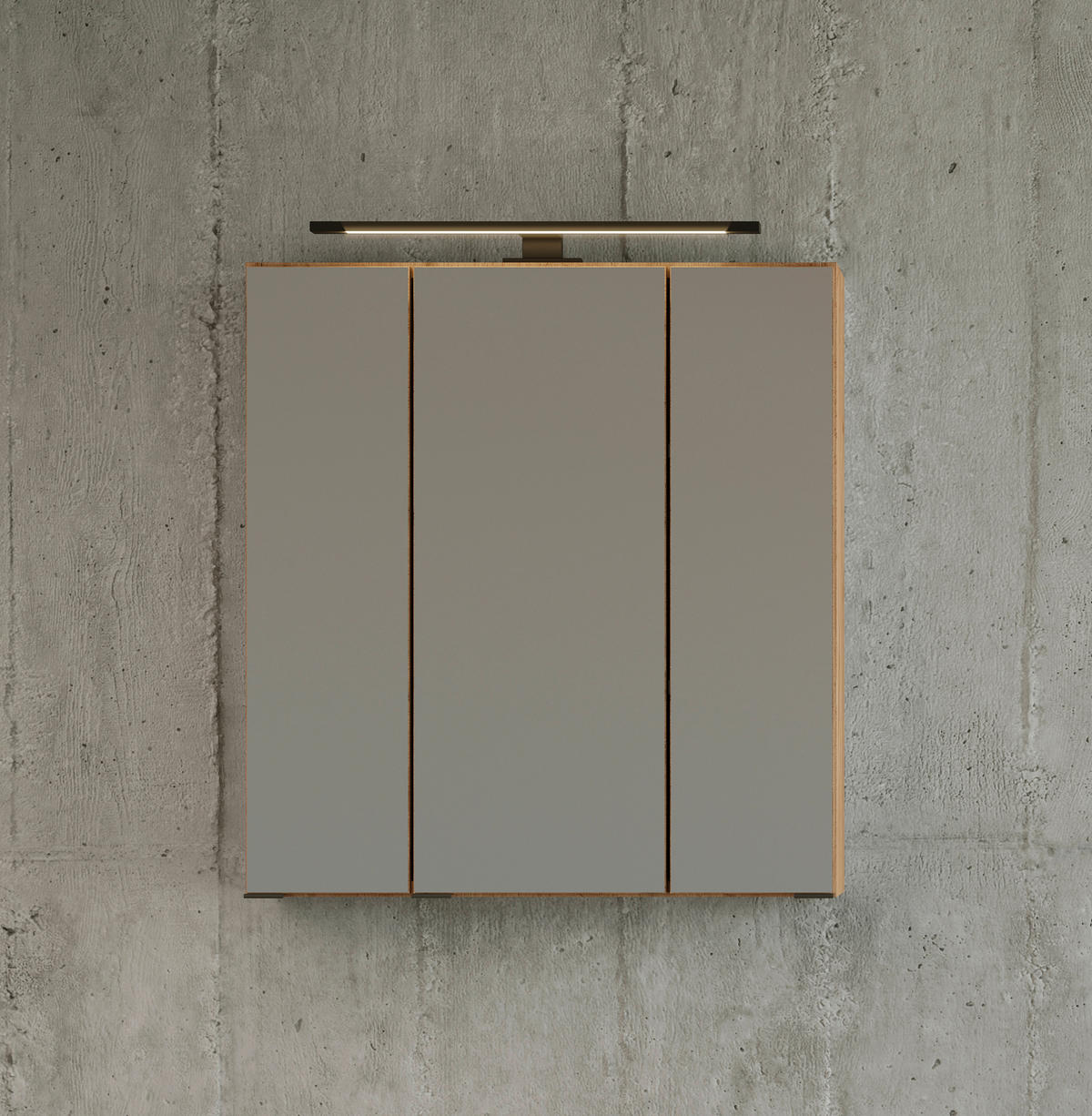 SPIEGELSCHRANK 60/64/20 cm  - Eichefarben, MODERN, Glas/Holzwerkstoff (60/64/20cm) - Held