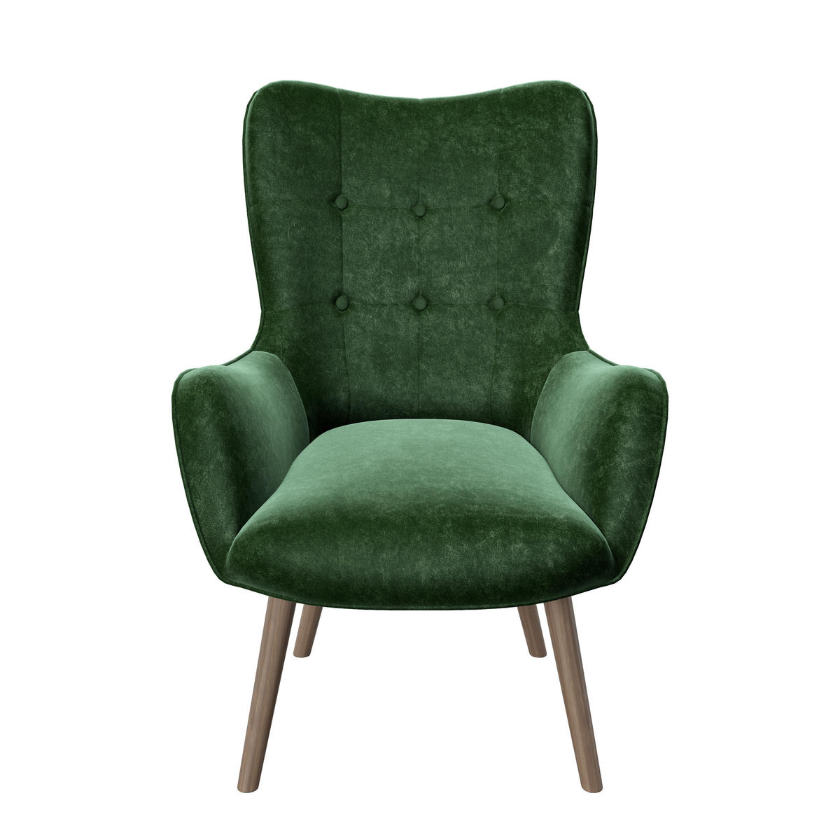 FOTELJ Z OPORO ZA GLAVO,  zelena tekstil - zelena/rjava, Konvencionalno, tekstil/les (68/99/77cm) - Playboy