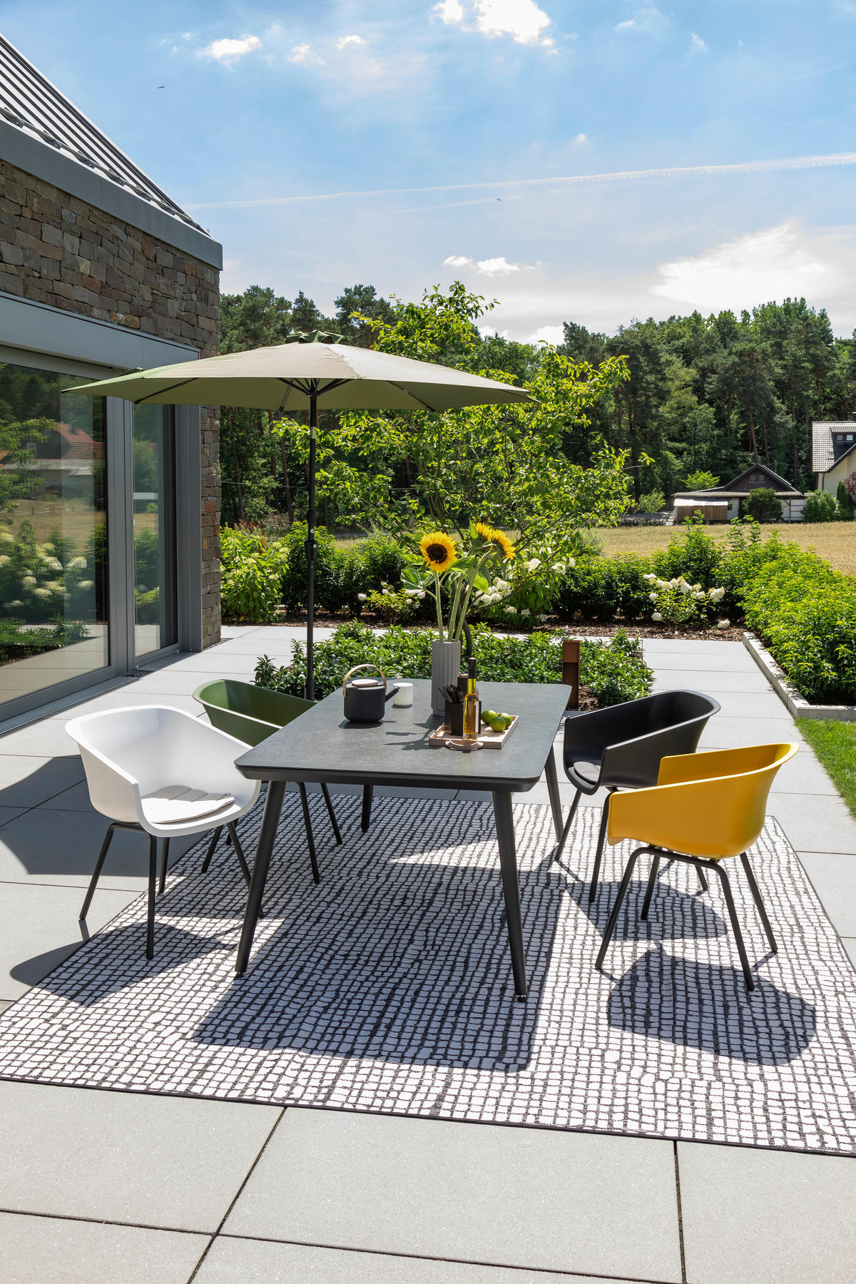 OUTDOORTEPPICH 70/140 cm Parkland Anthrazit, Beige  - Anthrazit/Beige, KONVENTIONELL, Textil (70/140cm) - Schöner Wohnen