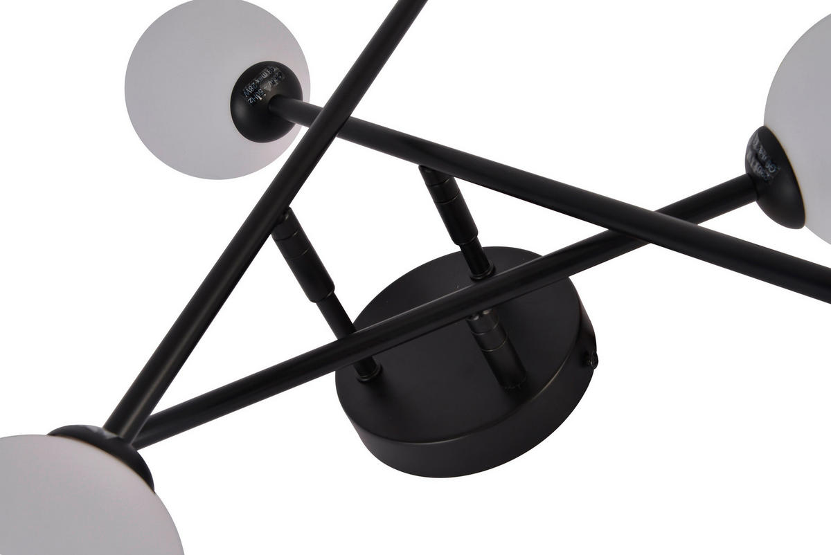 DECKENLEUCHTE     - Schwarz, Design, Metall (60/87/12cm)