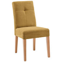 STUHL Cord Buchefarben, Currygelb Buche massiv  - Currygelb/Buchefarben, KONVENTIONELL, Holz/Textil (47,5/91,5/63cm) - home24