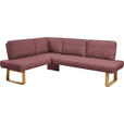 ECKBANK 174/265 cm  in Rosa, Eichefarben  - Eichefarben/Rosa, Design, Holz/Textil (174/265cm) - Dieter Knoll