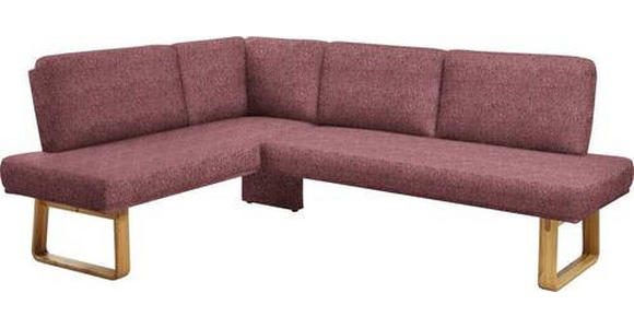 ECKBANK 174/265 cm in Rosa, Eichefarben - Eichefarben/Rosa, Design, Holz/Textil (174/265cm) - Dieter Knoll