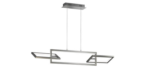 LED-HÄNGELEUCHTE - Nickelfarben, Design, Kunststoff/Metall (100,7/150/29,7cm) - Ambiente