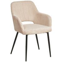 ARMLEHNSTUHL  in Eisen Cord  - Taupe/Schwarz, KONVENTIONELL, Holz/Textil (57/83.5/63cm) - MID.YOU