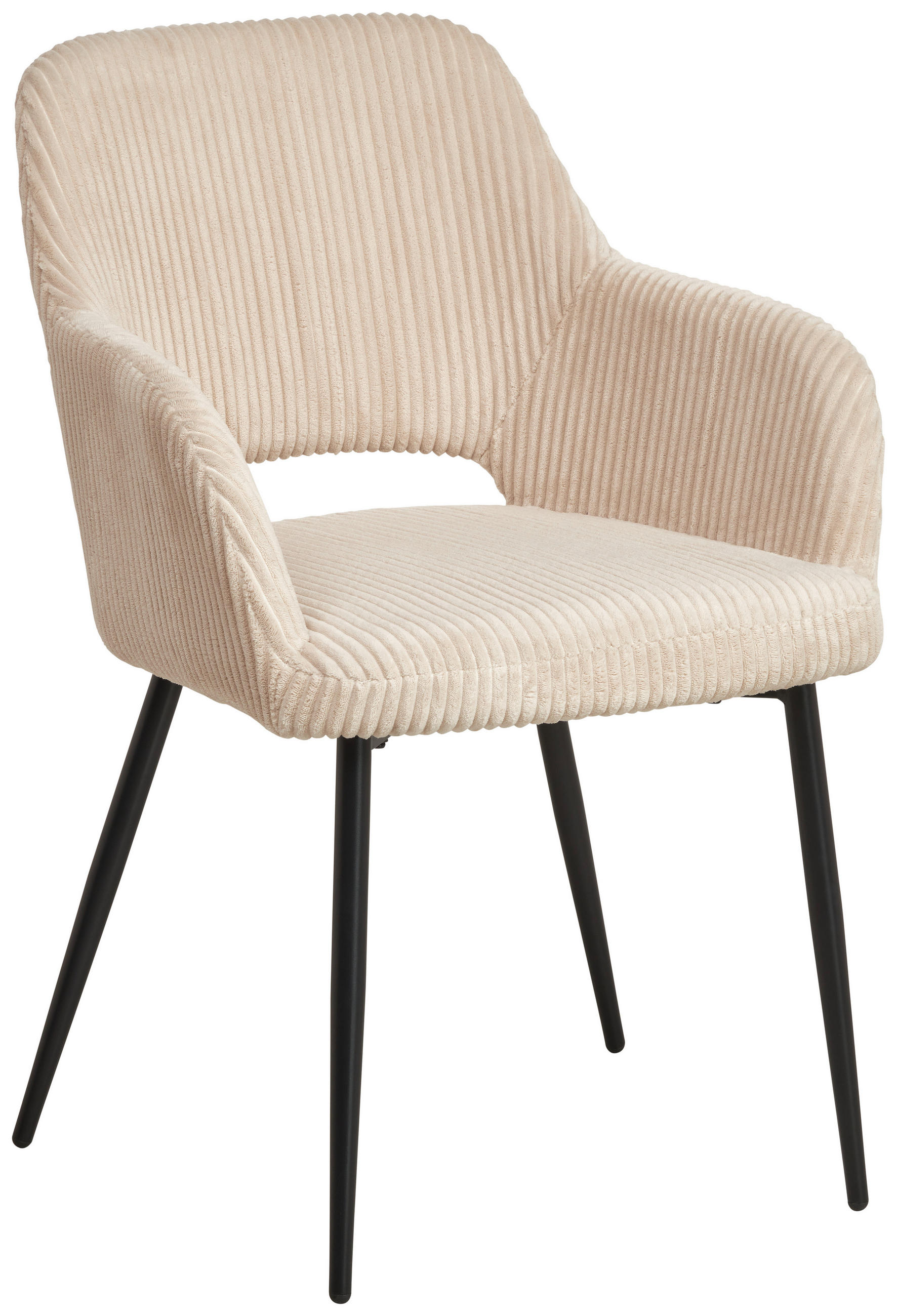 Armlehnstuhl Pina Cord Beige Gepolstert