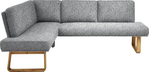 ECKBANK 174/240 cm  in Grau, Eichefarben  - Eichefarben/Grau, Design, Holz/Textil (174/240cm) - Dieter Knoll