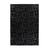 FLACHWEBETEPPICH 200/290 cm Bijou 125 Schwarz / Silber Schwarz, Silberfarben  - Silberfarben/Schwarz, KONVENTIONELL, Textil (200/290cm)