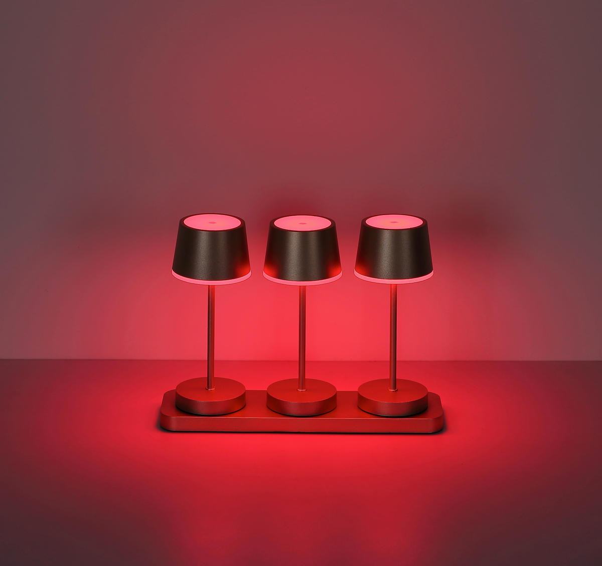 AKKU-TISCHLEUCHTE Dawson 8,3/20 cm  - Champagner/Opal, Design, Kunststoff/Metall (8,3/20cm) - Globo