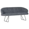 SITZBANK 202/88/65 cm Flachgewebe Grau Metall  - Schwarz/Grau, Design, Textil/Metall (202/88/65cm) - Novel