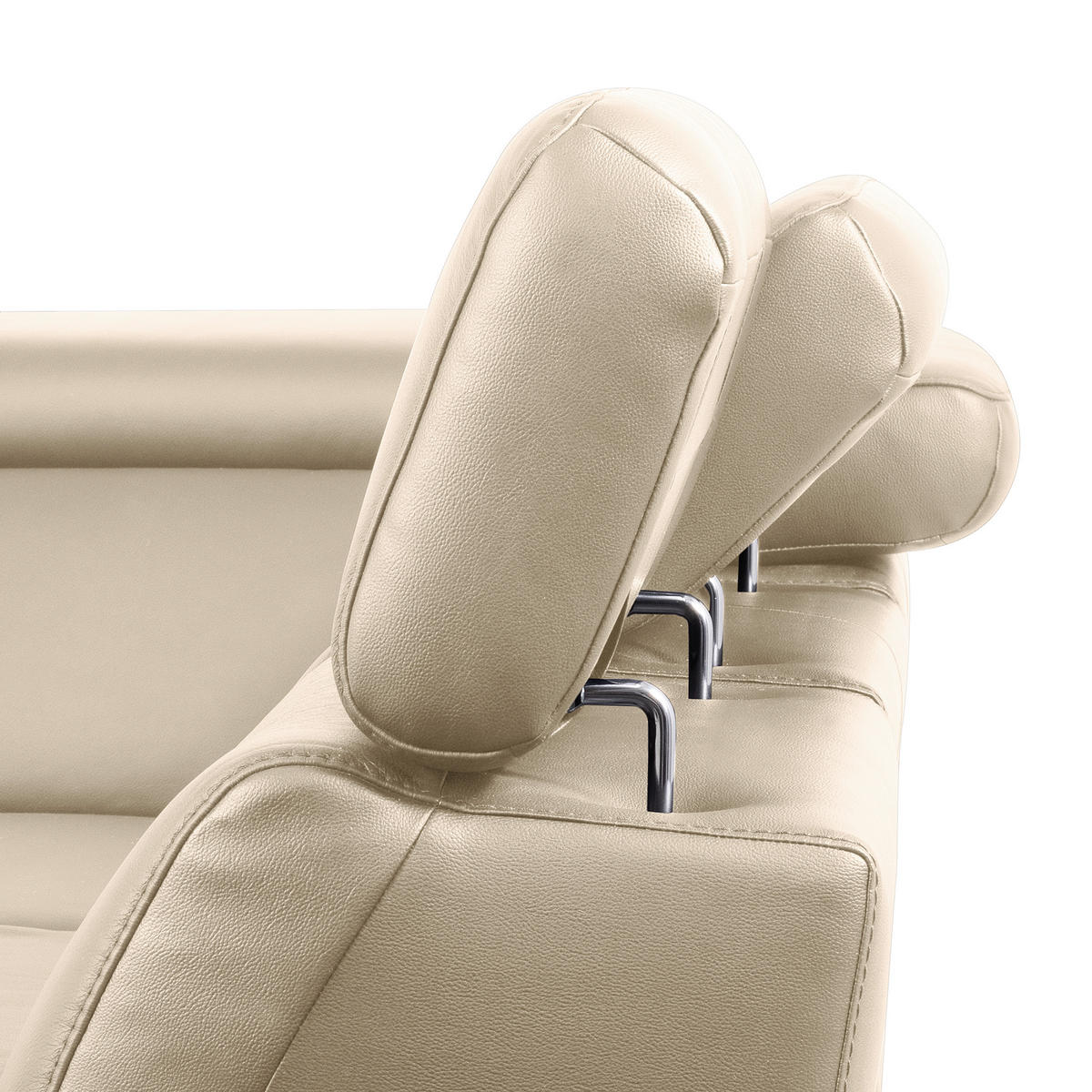 ECKSOFA  in Lederlook Echtleder Grau  220/274 cm  - Schwarz/Grau, Design, Leder/Textil (220/274cm) - Livetastic