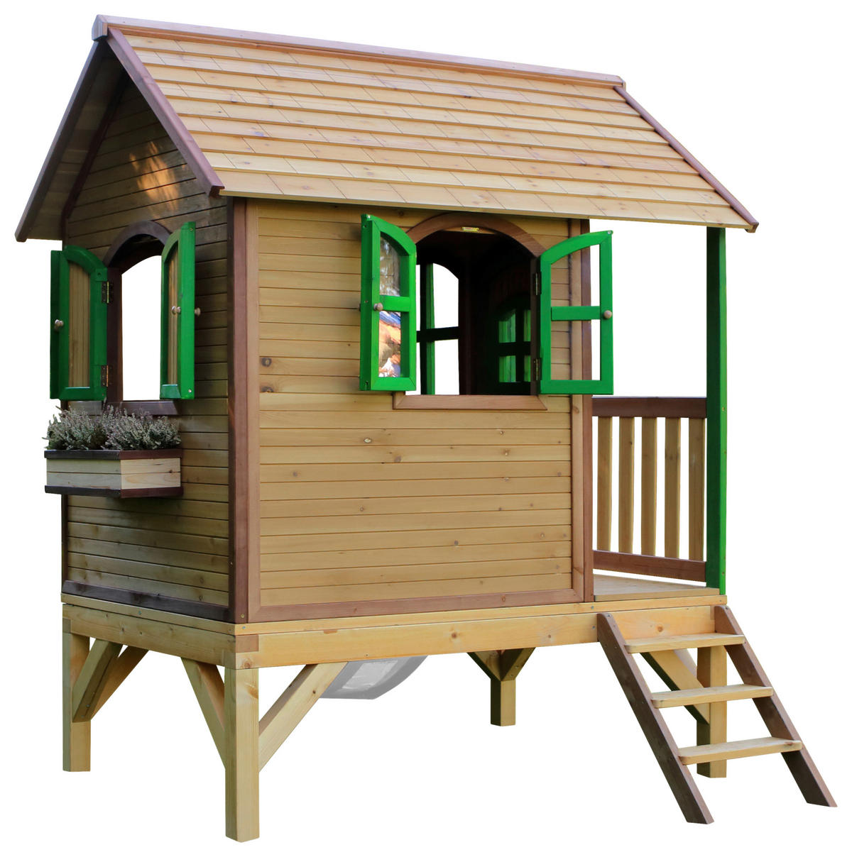 SPIELHAUS 287/231/191 cm  - Weiss/Rot, Konventionell, Holz (287/231/191cm)
