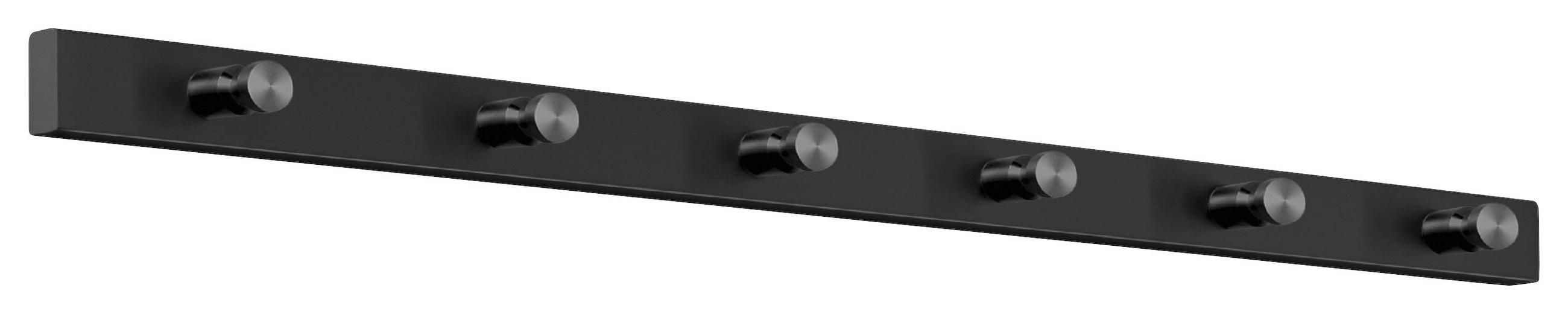 GARDEROBENLEISTE  in Schwarz  - Schwarz, Design, Metall (60cm) - Zack