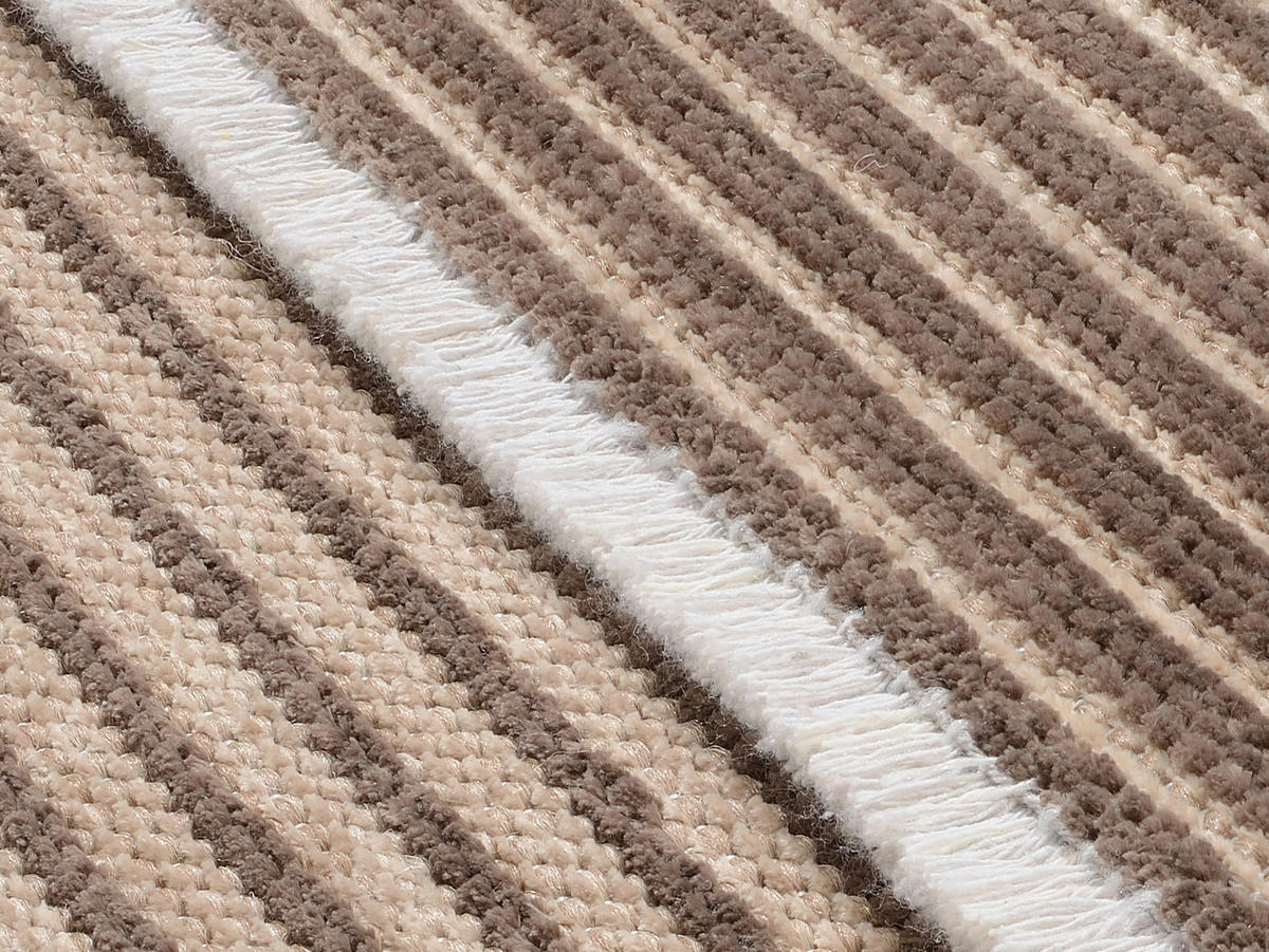 FLACHWEBETEPPICH 65/130 cm Braun, Beige  - Beige/Braun, Design, Textil (65/130cm) - Novel