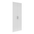TÜRENSET 75,5/206/1,6 cm   - Weiß Hochglanz/Silberfarben, KONVENTIONELL, Holzwerkstoff/Metall (75,5/206/1,6cm) - Voleo