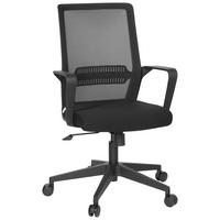 OTOČNÁ STOLIČKA, sieťovina, plochá tkanina, čierna - čierna, Basics, textil/plast (58/110/52cm) - MID.YOU