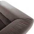 BIGSOFA  in Samt Grau  - Schwarz/Grau, KONVENTIONELL, Kunststoff/Textil (240/73/100cm) - Carryhome