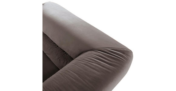 BIGSOFA  in Samt Grau  - Schwarz/Grau, KONVENTIONELL, Kunststoff/Textil (240/73/100cm) - Carryhome