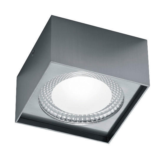 AUFBAULEUCHTE Kari 12/12/7 cm   - Nickelfarben, Design, Metall (12/12/7cm) - Helestra