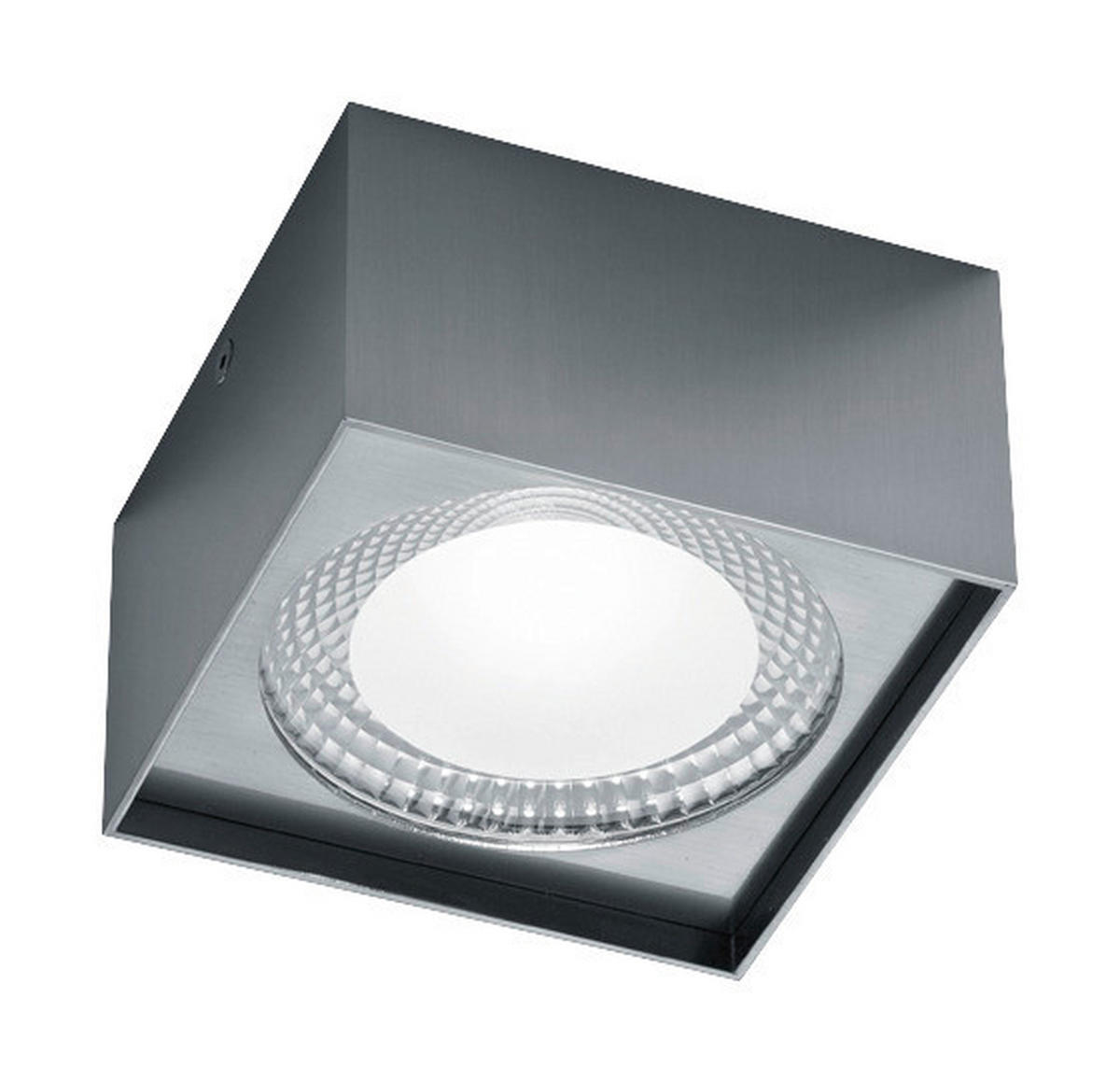 AUFBAULEUCHTE Kari 12/12/7 cm  - Nickelfarben, Design, Metall (12/12/7cm) - Helestra