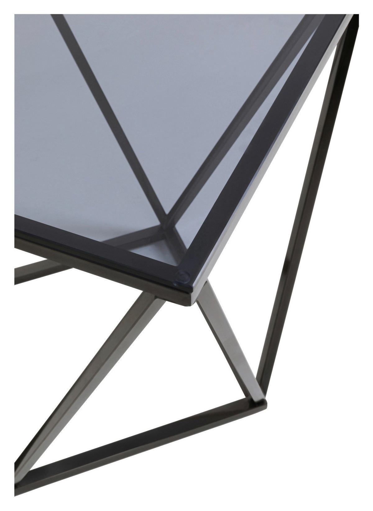 BEISTELLTISCH 50/50/55 cm Schwarz  - Schwarz, Basics, Glas/Metall (50/50/55cm) - Kare-Design