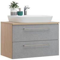 WASCHTISCHKOMBI 82,5/64,0/45,0 cm  - Eichefarben/Weiß, Basics, Keramik/Holzwerkstoff (82,5/64,0/45,0cm) - Stylife