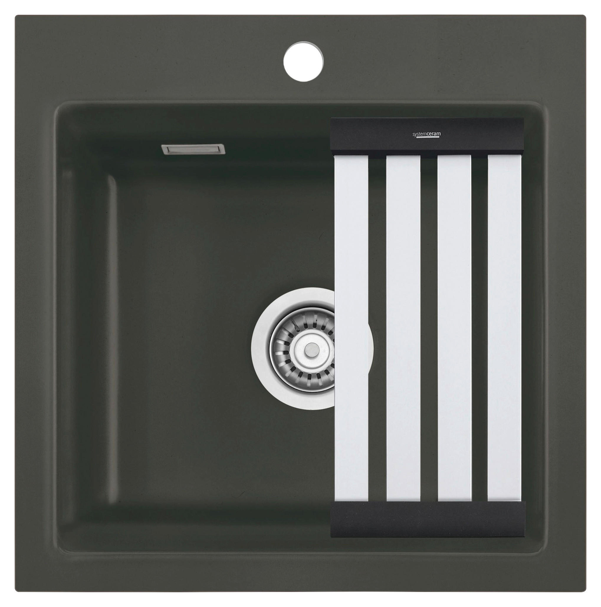 SPÜLE Kara 51 / 50030185  - Schieferfarben, Basics, Keramik (51/20/51cm) - Systemceram