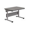IFJÚSÁGI ÍRÓASZTAL  - ezüst/palaszürke, Basics, faalapú anyag/fém (105/70/53-79cm) - Paidi