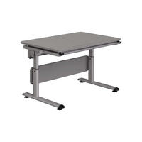 IFJÚSÁGI ÍRÓASZTAL  - ezüst/palaszürke, Basics, faalapú anyag/fém (105/70/53-79cm) - Paidi
