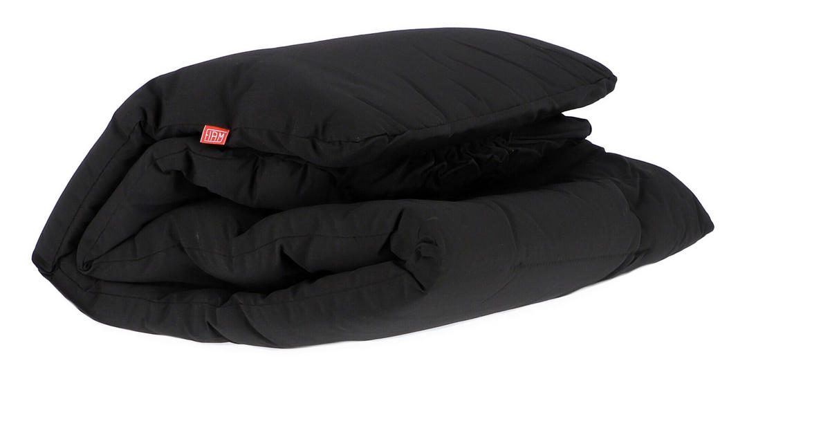 LIEGENAUFLAGE in Schwarz Uni  - Schwarz, Basics, Textil (60/6/190cm) - FIAM