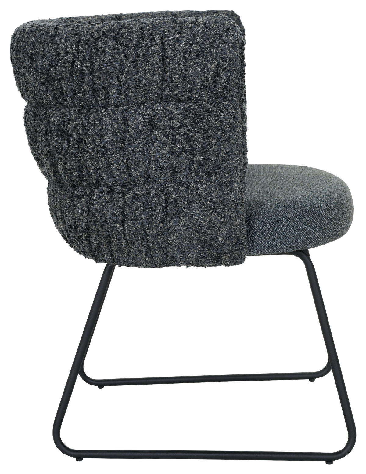 STUHL - Anthrazit/Schwarz, Design, Textil/Metall (62/80/62cm) - Novel